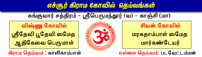 Echoor Temple, Sunguvar Chatram, Sri Perumanthur, Vallakottai, Oragadam, எச்சூர், சுங்குவார்சத்திரம், ஸ்ரீபெருமந்தூர், வாலாஜாபாத், வல்லக்கோட்டை, கோவில், கோயில்